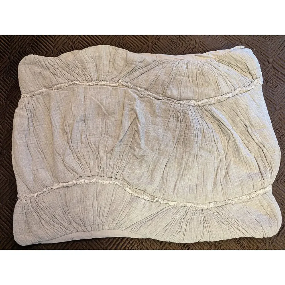 Anthropologie Ruched Wave Pillow Sham - New